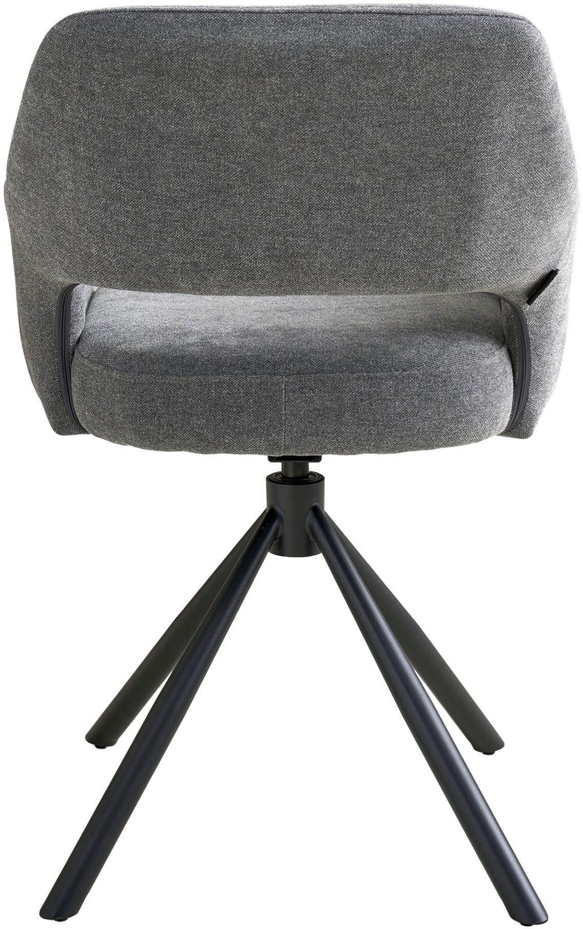 SCHÖNER WOHNEN-Kollektion Esszimmerstuhl STAVANGER, 360° drehbar mit Rückholfunktion, mit Taschenfederkern, Bezug Webstoff, Untergestell pulverbeschichtet – Bild 5 von 5