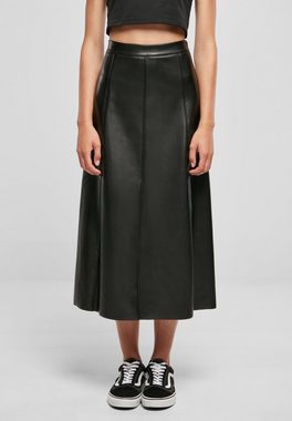 URBAN CLASSICS Sommerrock Urban Classics Damen Ladies Synthetic Leather Midi Skirt (1-tlg)