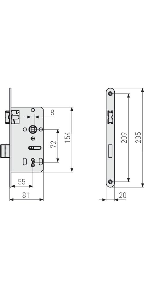 ABUS Einsteckschloss 58394