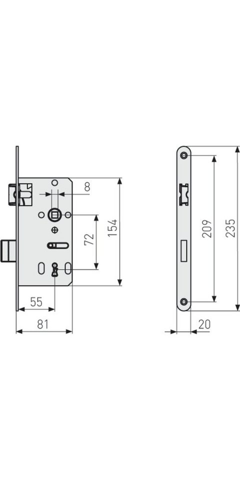 Thumbnail - ABUS Einsteckschloss 58394