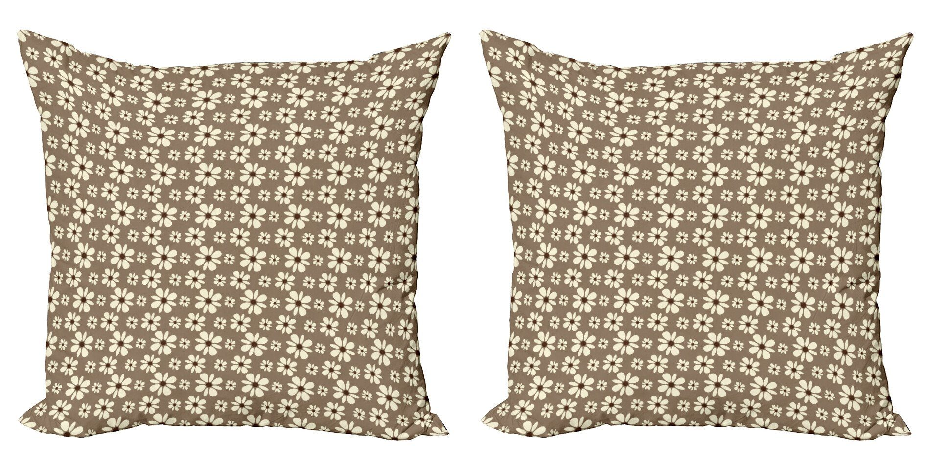 (2 Modern Abakuhaus Pflanzen Pastelltöne Stück), Kissenbezüge Doppelseitiger Digitaldruck, Gänseblümchen Accent