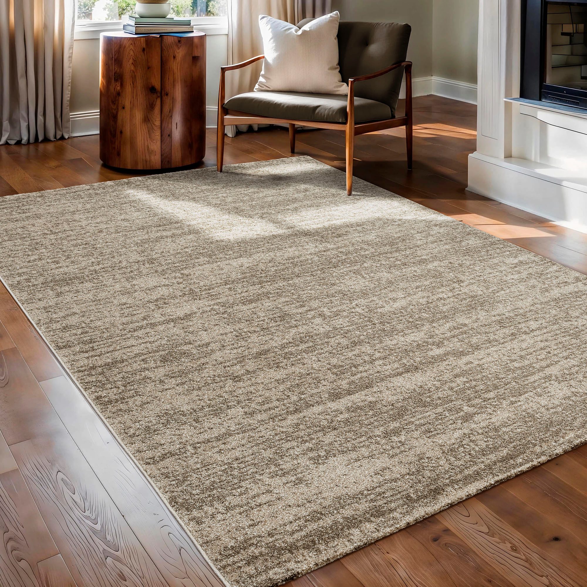 Sanat Teppich Oslo, auch als Läufer und in Rund, rechteckig, Höhe: 10 mm, meliert robuster Kurzflor, Wohnzimmer, Schlafzimmer, auch als Läufer