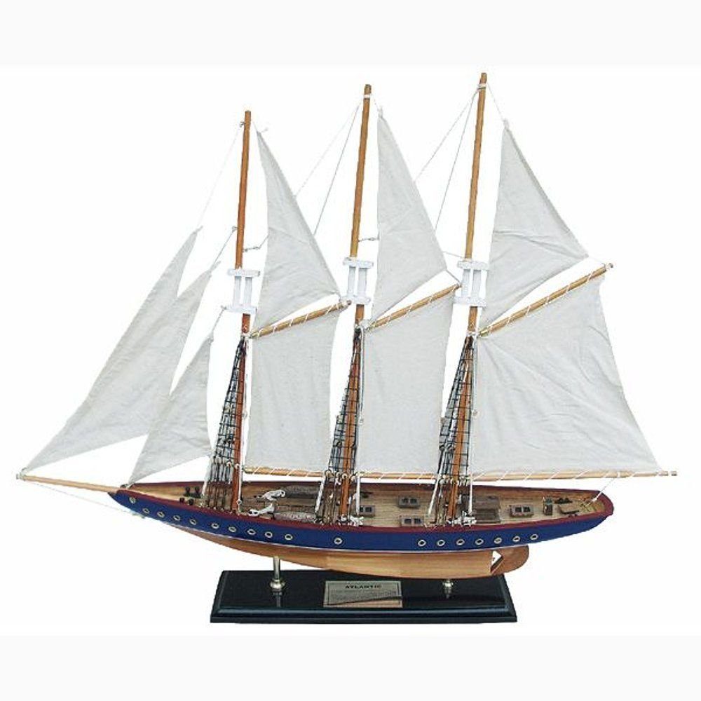 Linoows Dekoobjekt Rennschoner Segelschiff, 3-Mast-Schoner, Atlantic, Modell Modelle detailgetreue