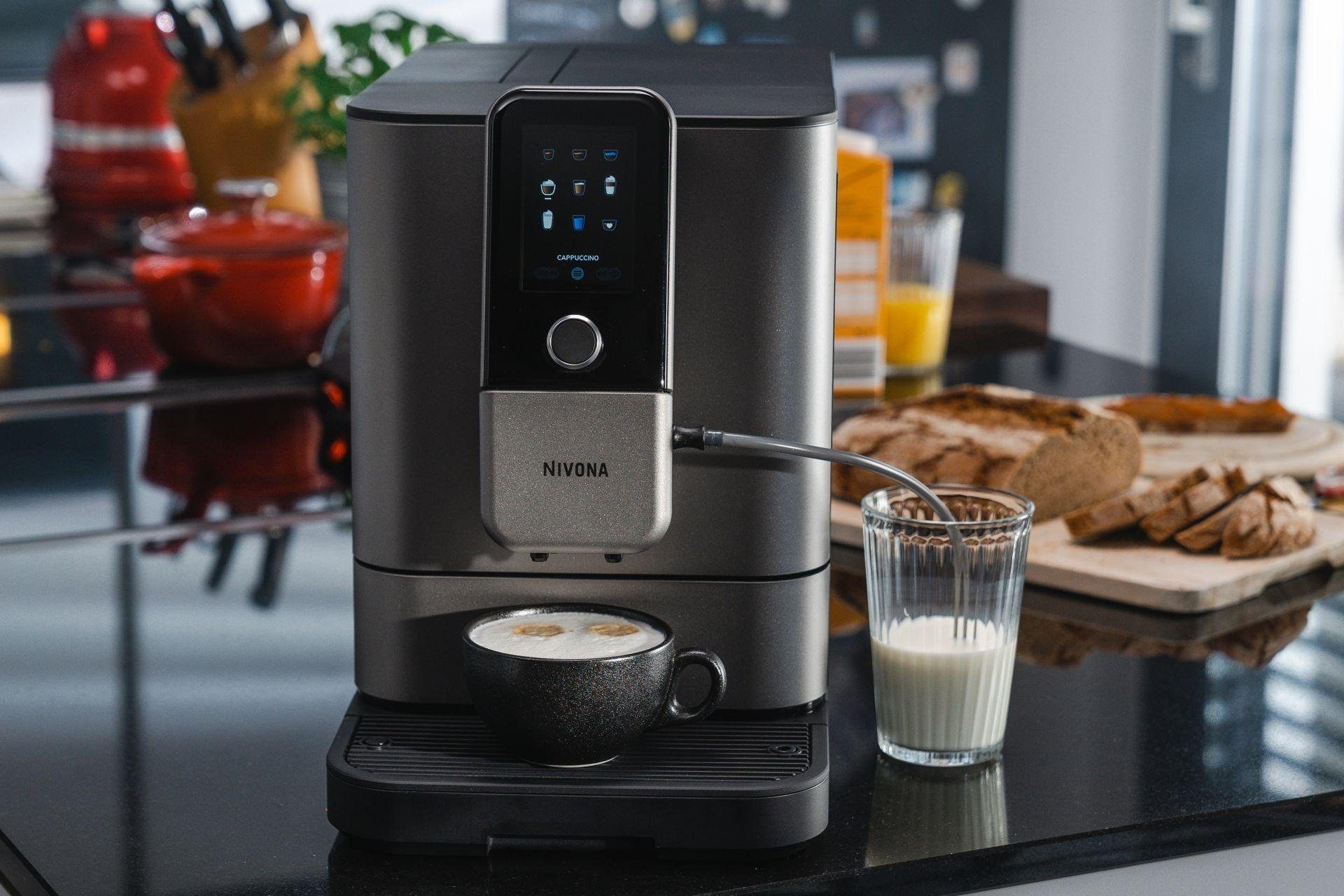 Nivona Kaffeevollautomat, 2-Tassen-Funktion, herausnehmbare Brühgruppe, einfach Bedienung