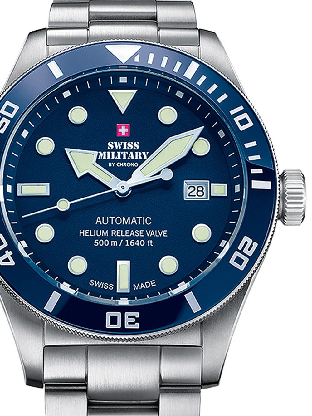 Automatikuhr Swiss Military SMA34075.02 Automatik Herrenuhr 44mm 50ATM Swiss Military SMA34075.02 Automatik Herrenuhr 44mm 50ATM