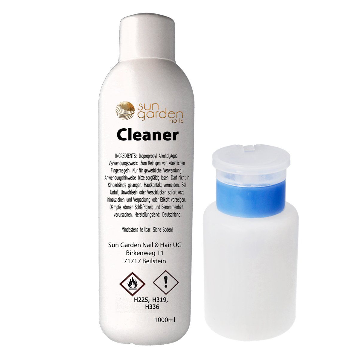 Nageldesign Zubehör 1000 ml Nail Cleaner + Pumpflasche - Nagelreiniger Isopropanol Liquid