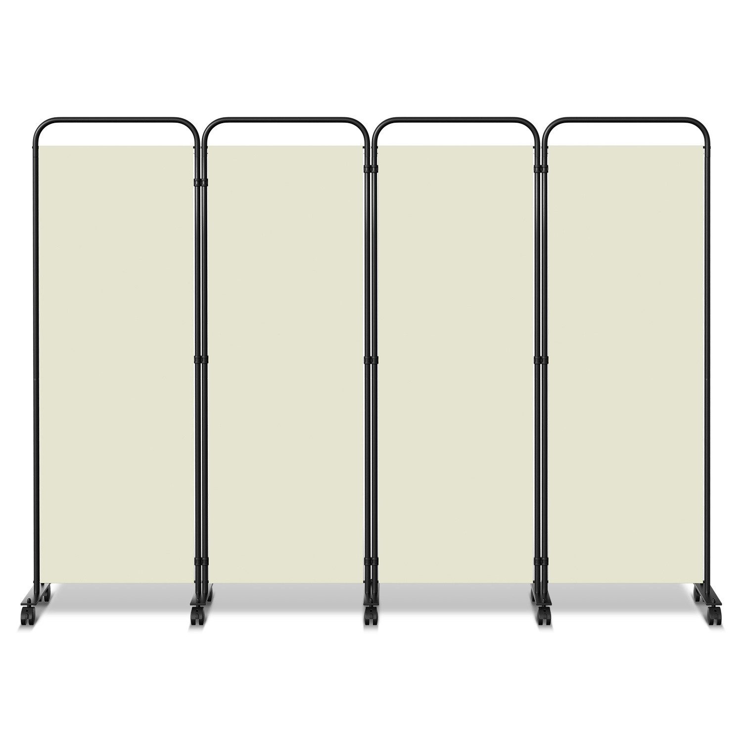 Clanmacy Paravent Trennwand auf Rollen Sichtschutz Raumteiler Klappbar Outdoor Garten