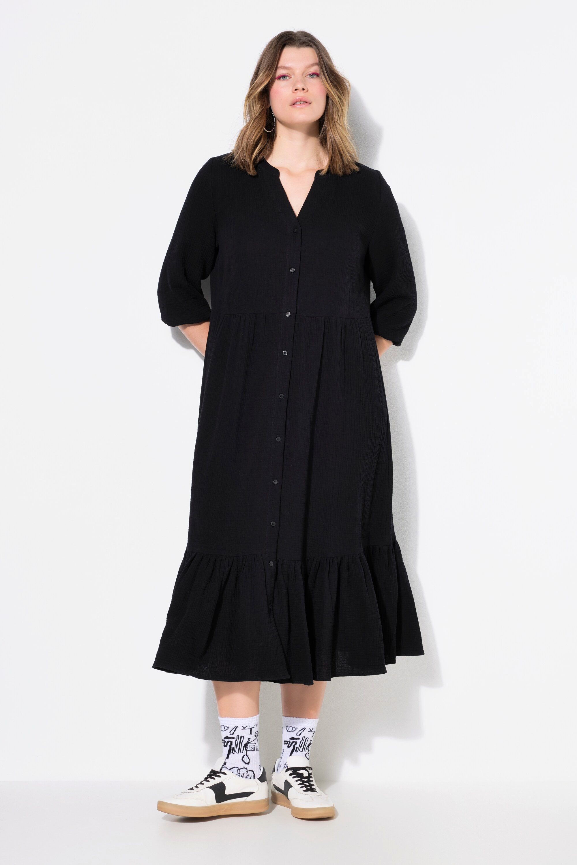 Studio Untold Maxikleid Maxikleid A-Line Musselin