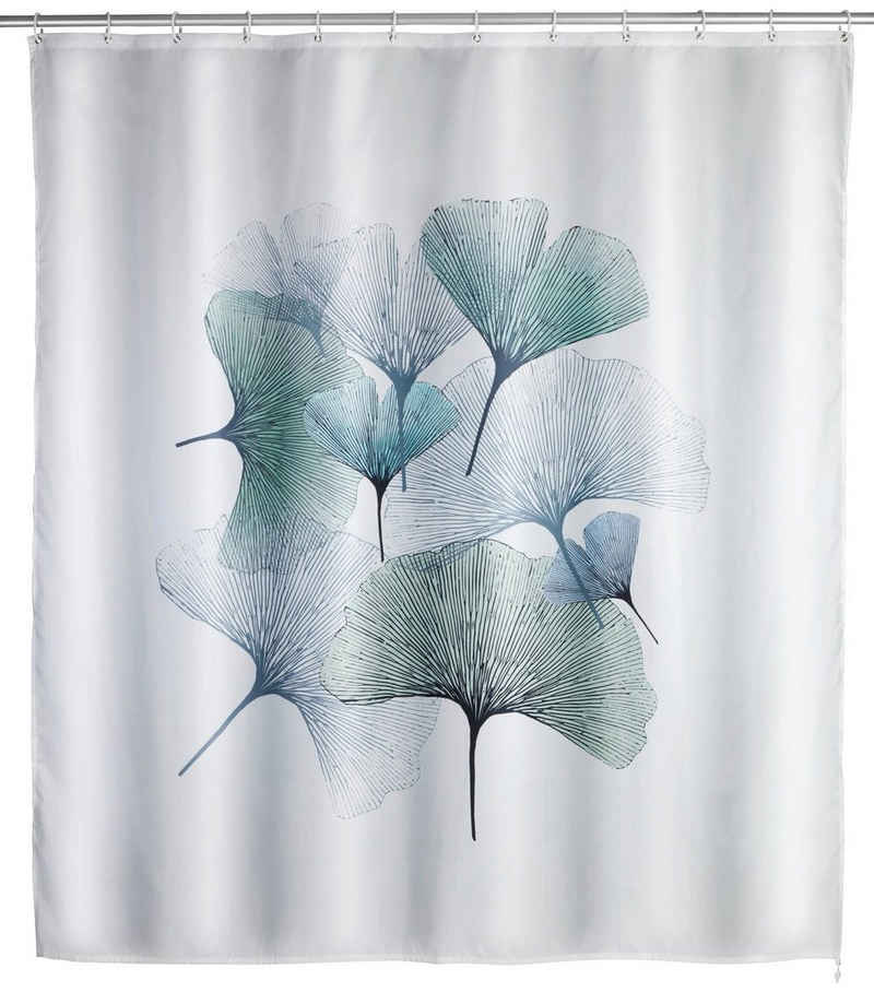 WENKO Duschvorhang »Ginko« Breite 180 cm, Höhe 200 cm, Textil (Polyester)