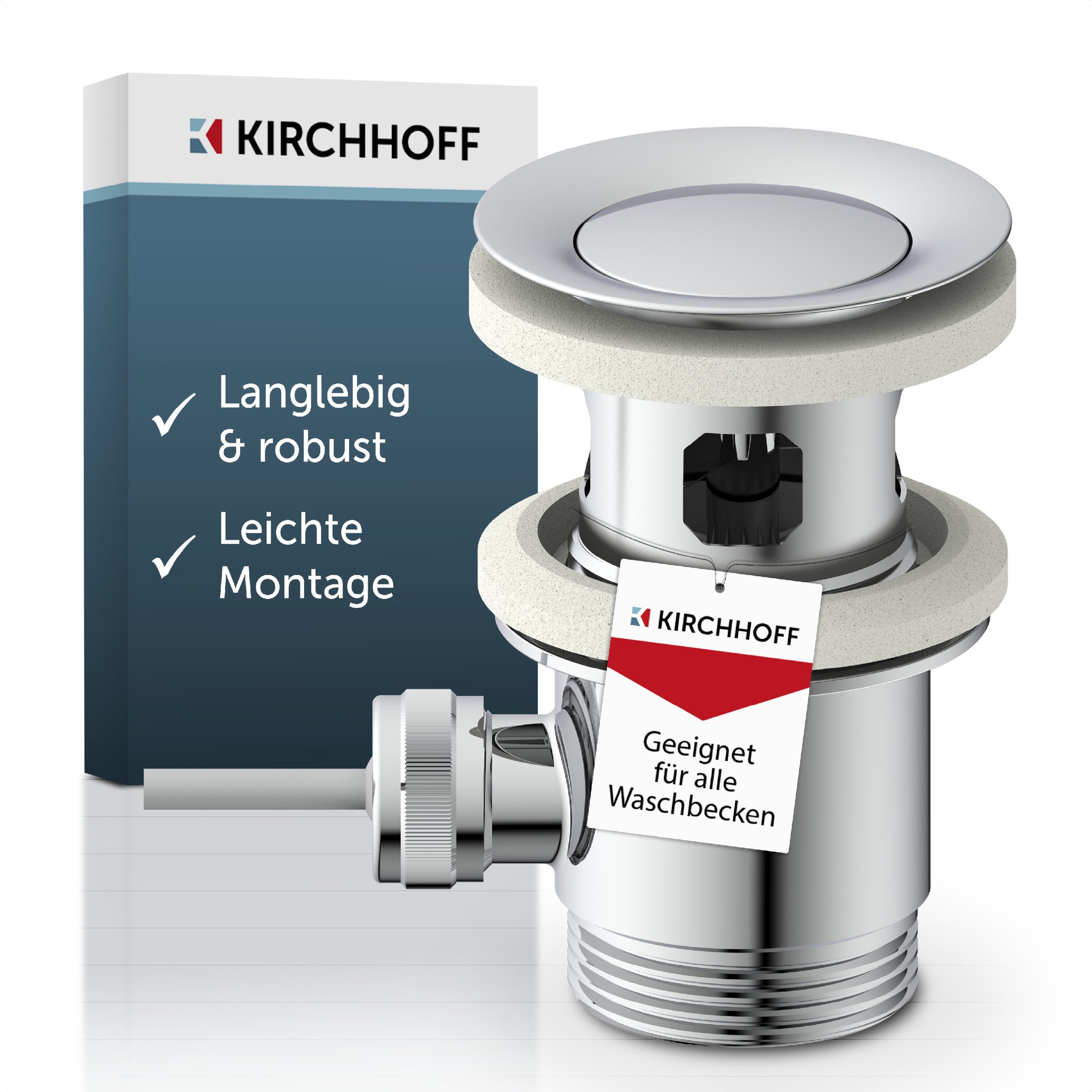 Kirchhoff Ablaufgarnitur Exzentergarnitur, 1 1/4", für Waschtisch