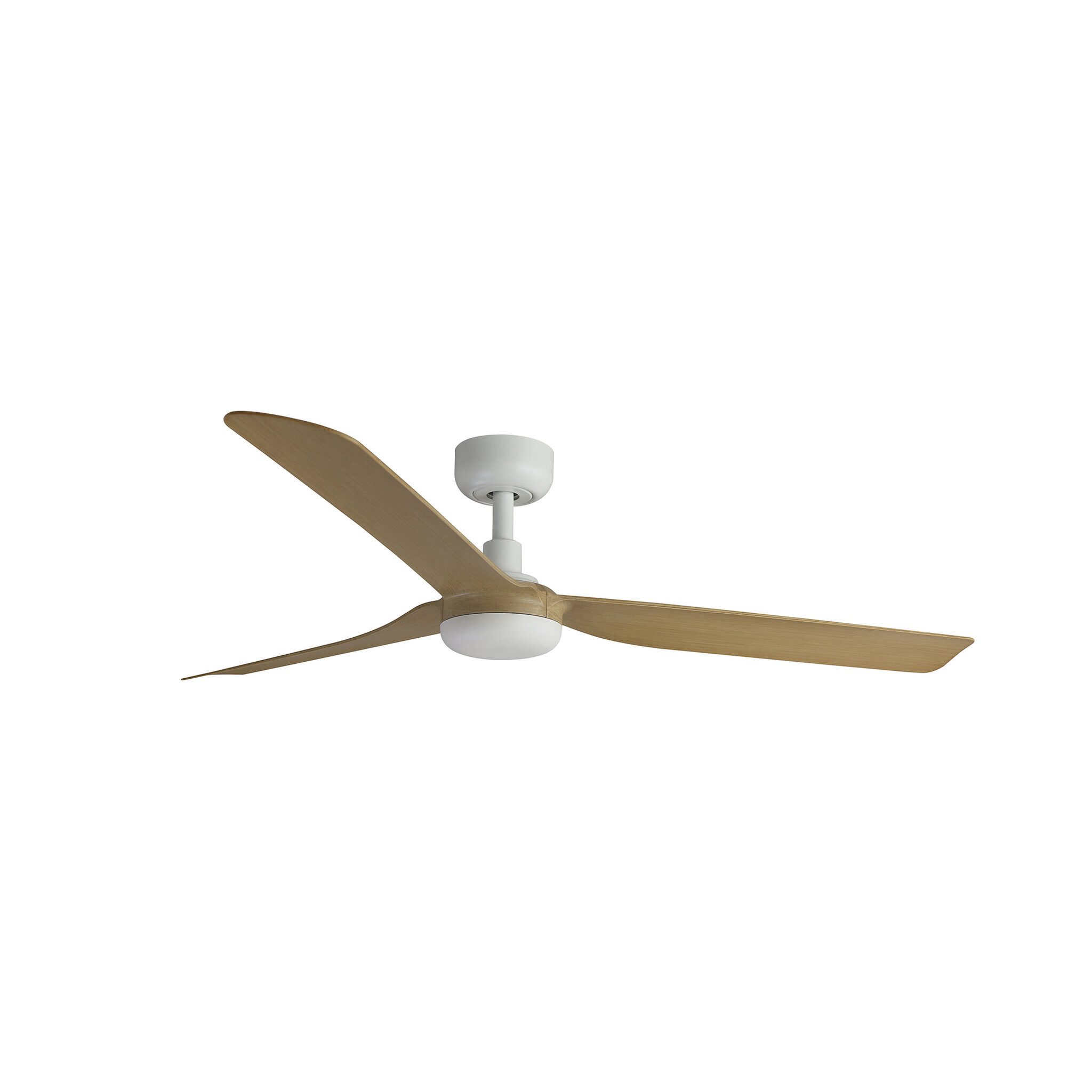 FARO Barcelona Deckenventilator DC Deckenventilator Punt Weiß-Ahorn mit LED, Timer