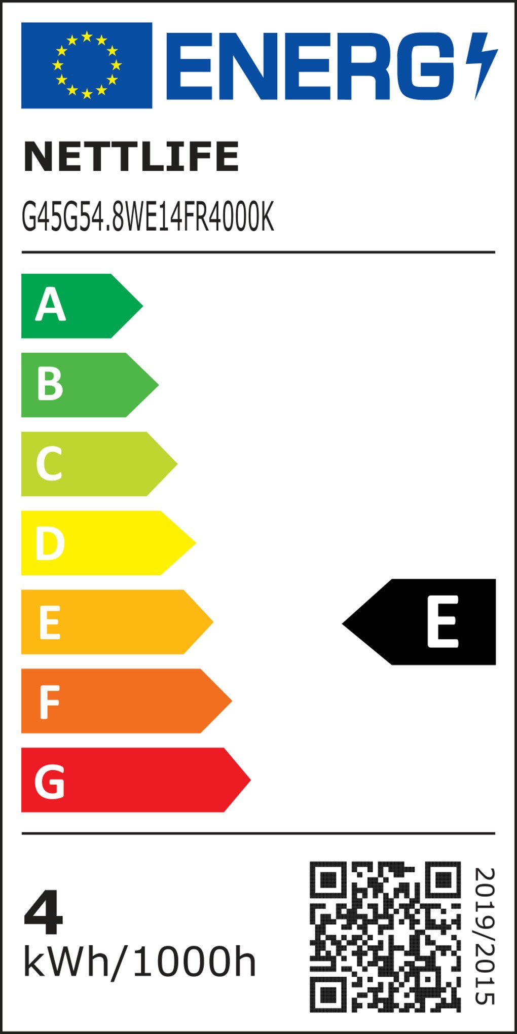 Energieeffizienzklasse: 