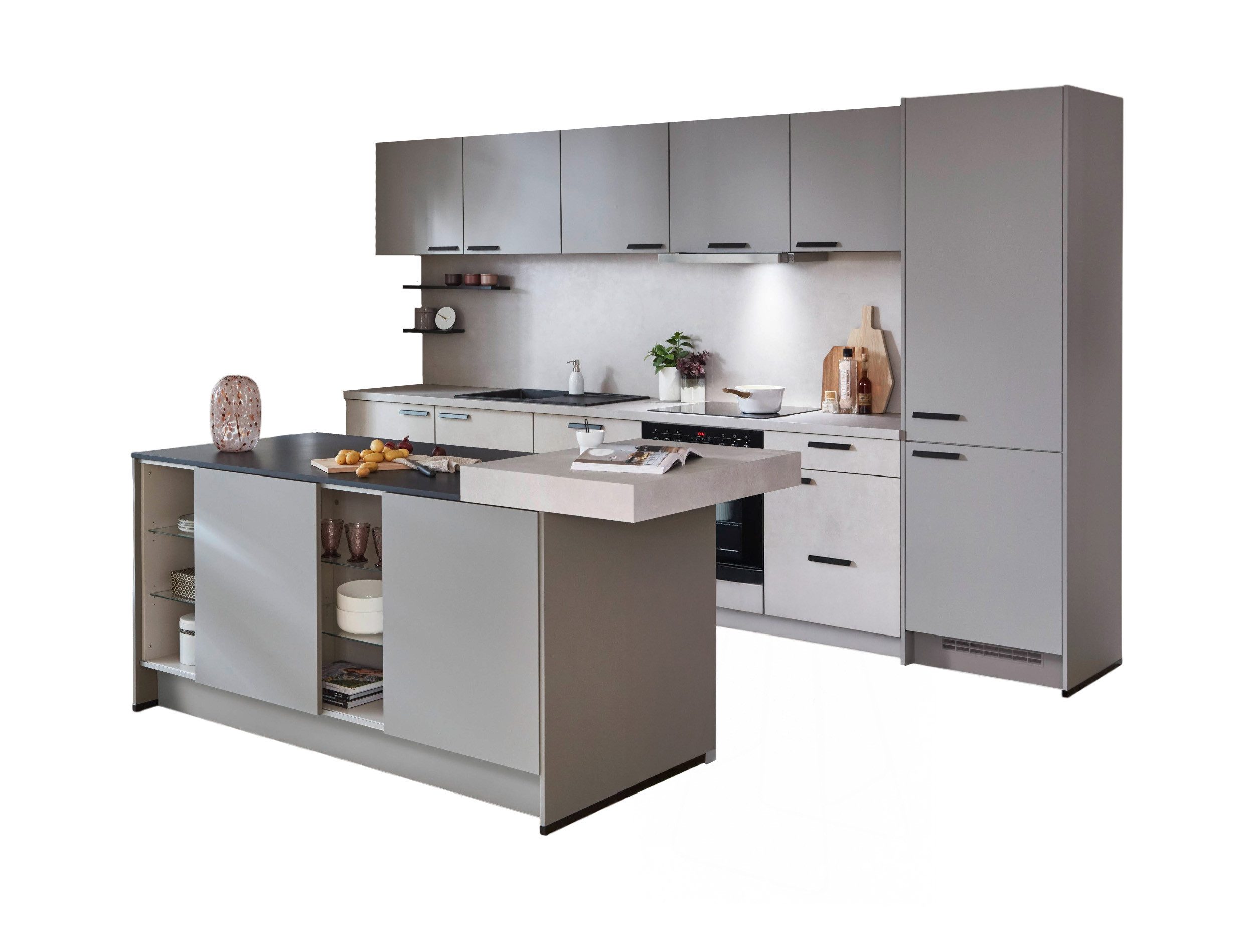 nobilia® Кухниinsel Tours, individuell anpassbar, gratis Кухниplanung mit Profis, (Breite 370cm), vormontiert, wahlw. mit E-Geräten, Preis inkl.Lieferung