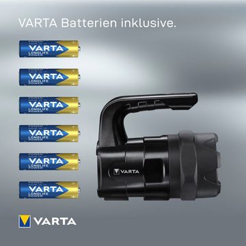 VARTA Taschenlampe Indestructible BL20 Pro 6 Watt LED (7-St), wasser- und staubdicht, stoßabsorbierend, eloxiertes Aluminium Gehäuse