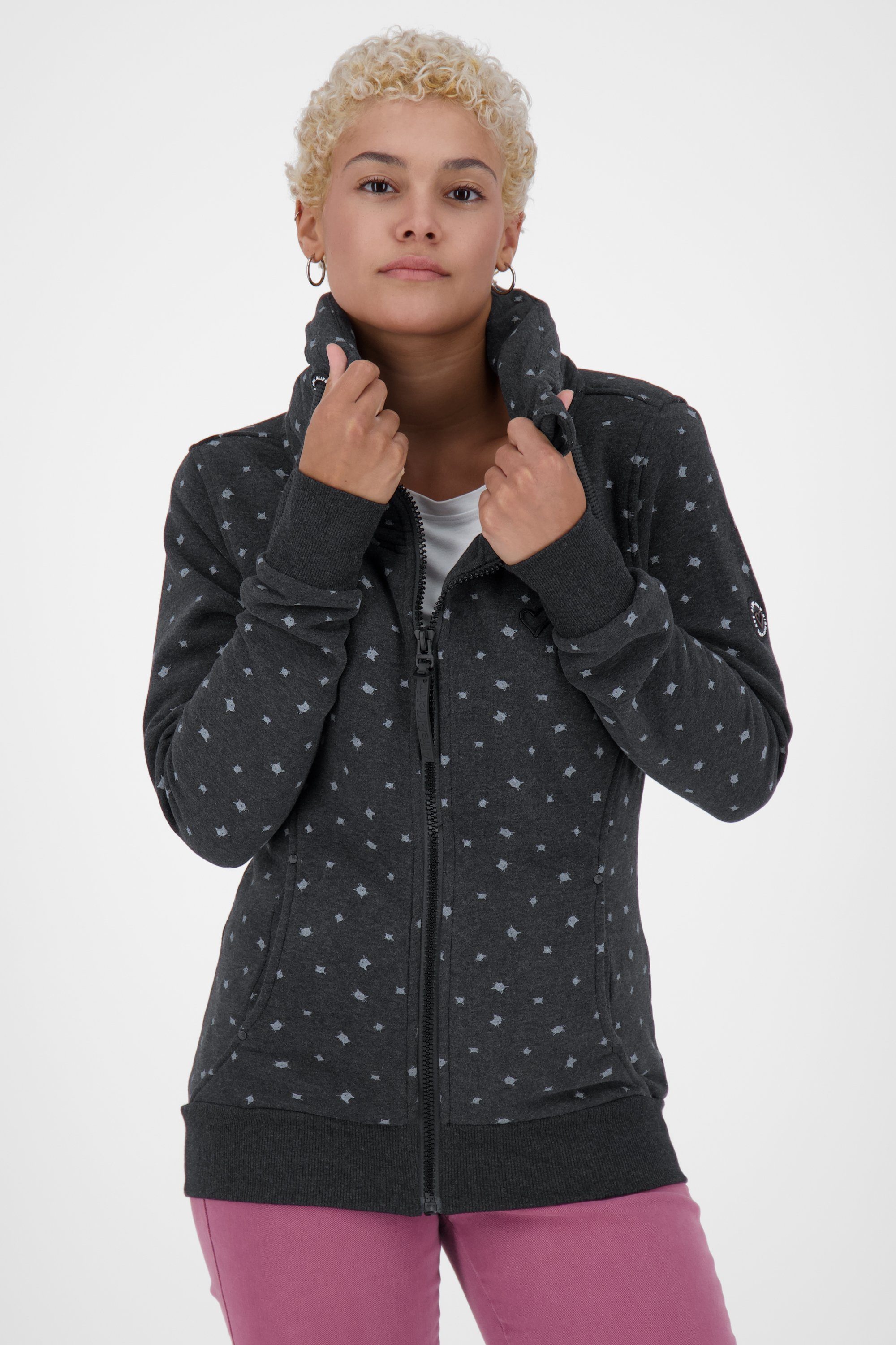 Alife & Kickin Sweatjacke VivianAK B Sweatjacket Damen Sweatjacke moonless melange | Jacken