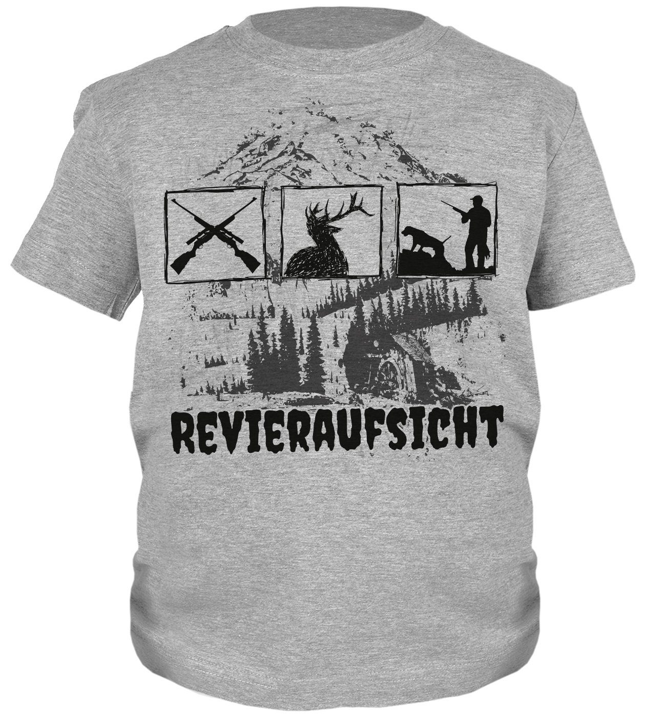 T-Shirt Revieraufsicht - : Shirt Kinder Tini Hirsch Shirts Kind Jagdmotiv Jäger