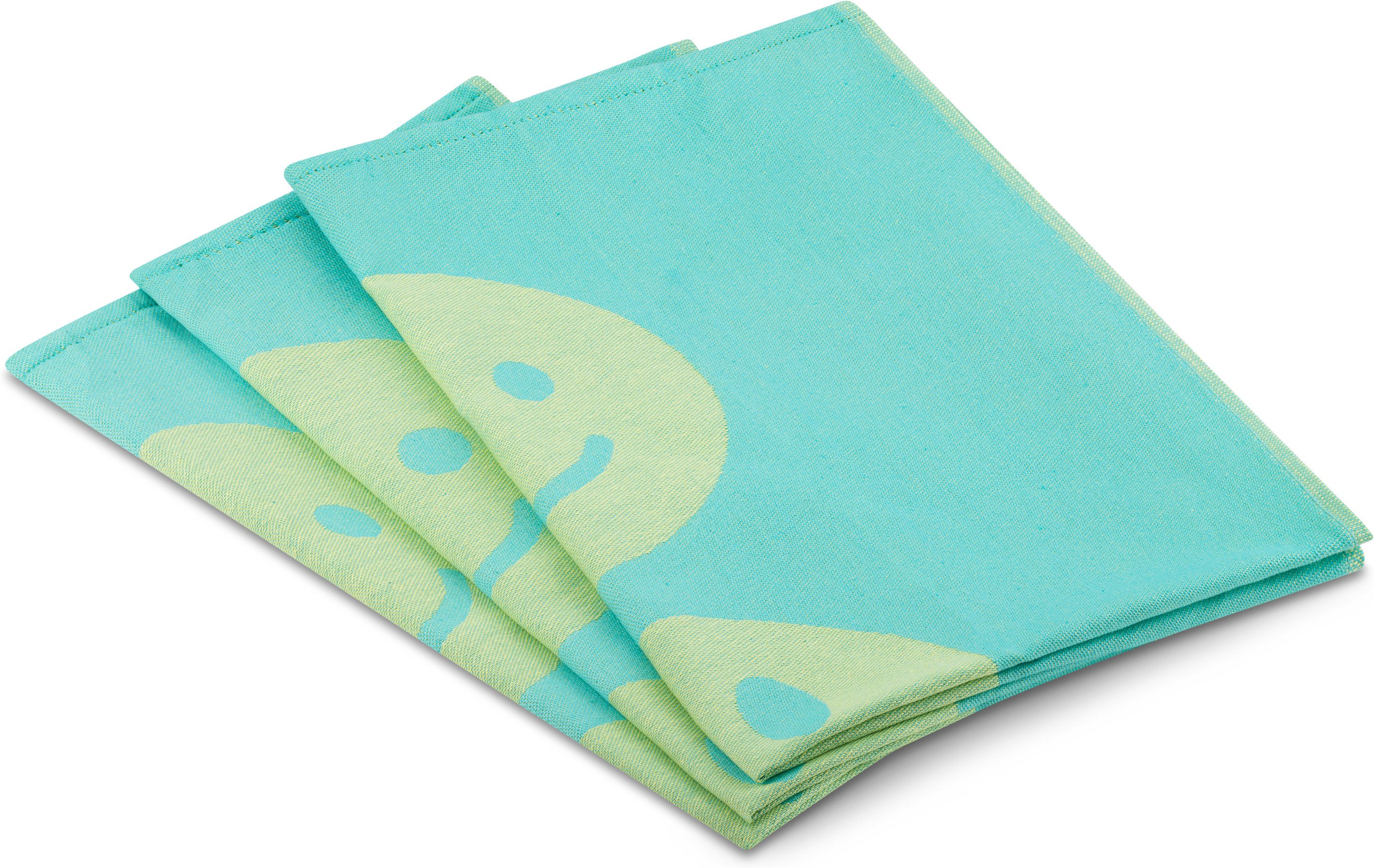ROSS Geschirrtuch Smiley´s 3er-Pack, (Packung, 3-tlg., 3er-Pack)