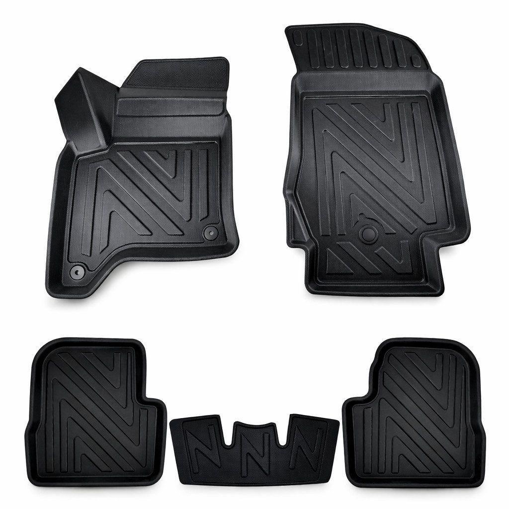 fussmattenprofi.com Auto-Fußmatte 3D Fußmatten für Citroen C4 X 2022 -2026 (Nicht Elektro) Carbonfaser (1 St), für Citroen Citroen C4 X