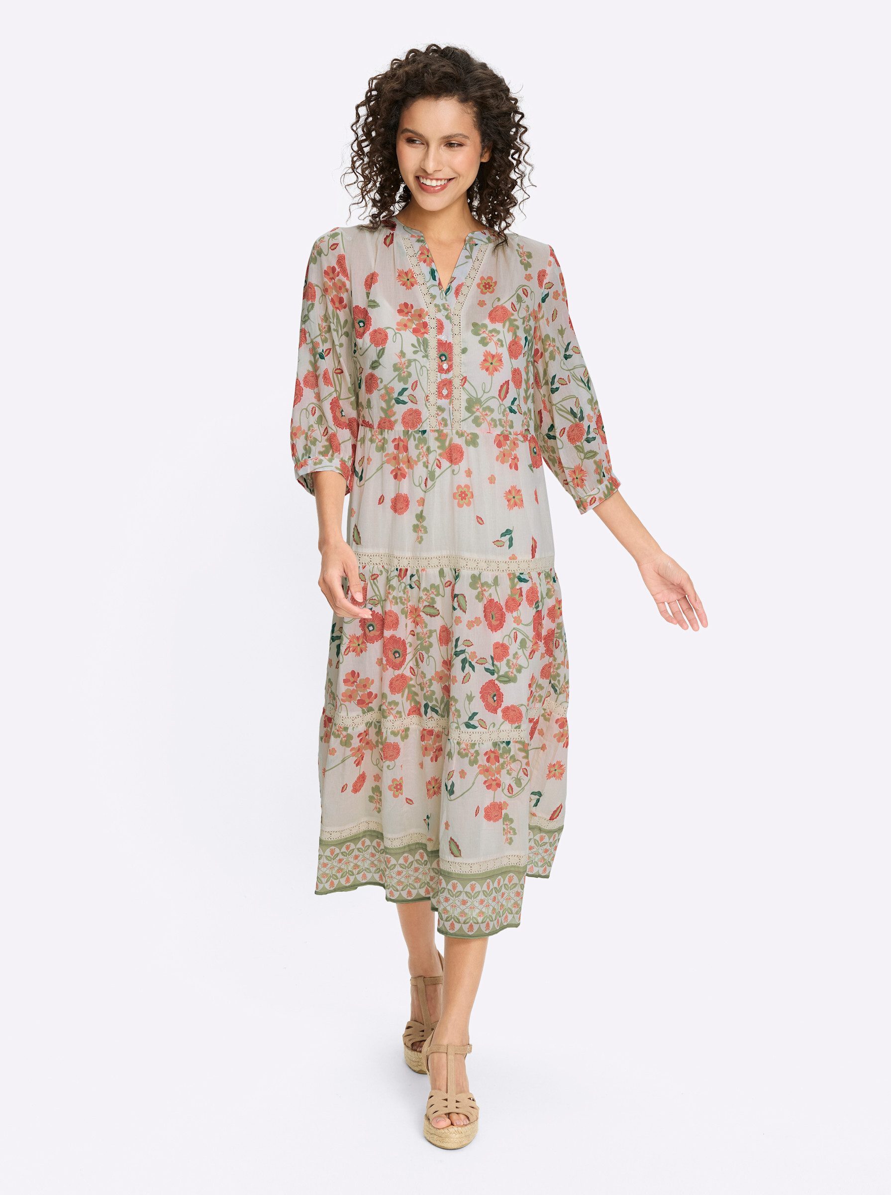 heine Etuikleid Druck-Kleid 3/4-Arm günstig online kaufen