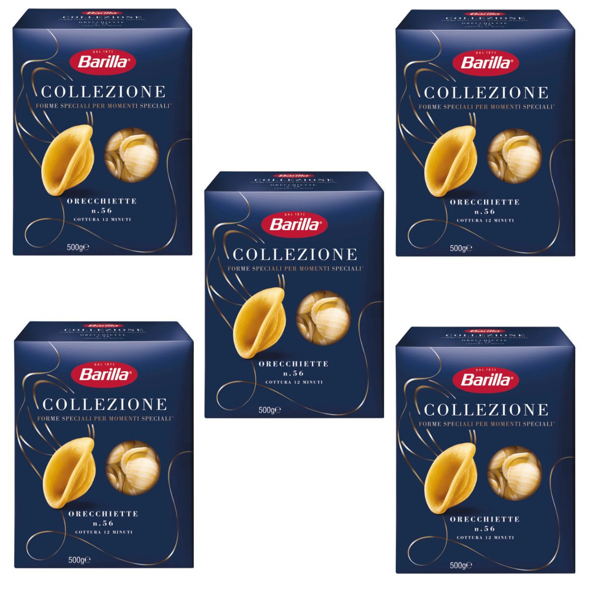 Barilla Nudeln, Barilla La Collezione Orecchiette Pugliesi Pasta 500g 5er Pack