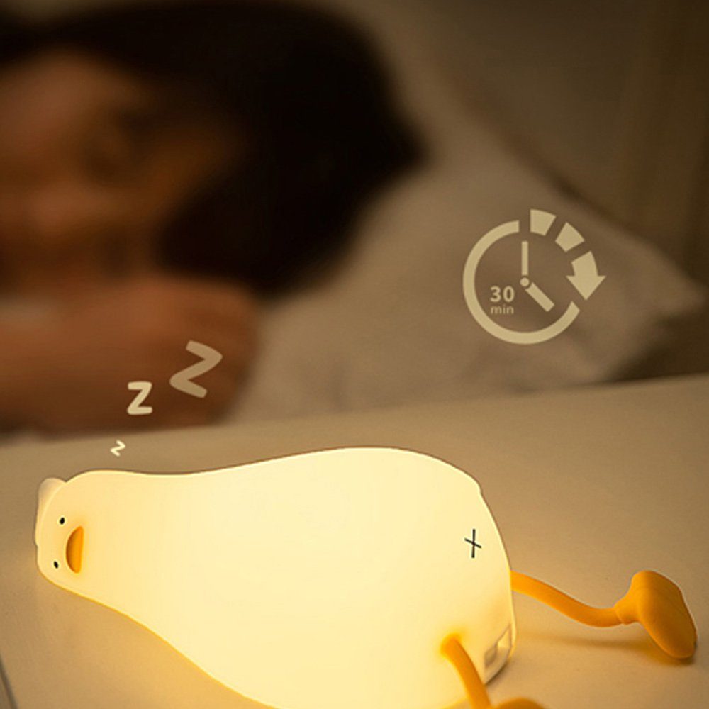 GelldG mit LED-Nachtlicht Ente, Nachtlicht Lampen flacher Kinderzimmer-Nachtlicht,