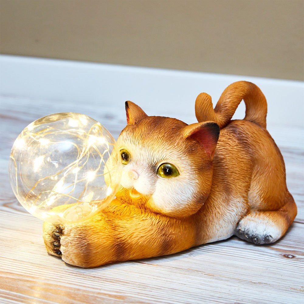 3PAGEN Tierfigur Solarlampe Katze ca. 23x14x12 günstig online kaufen
