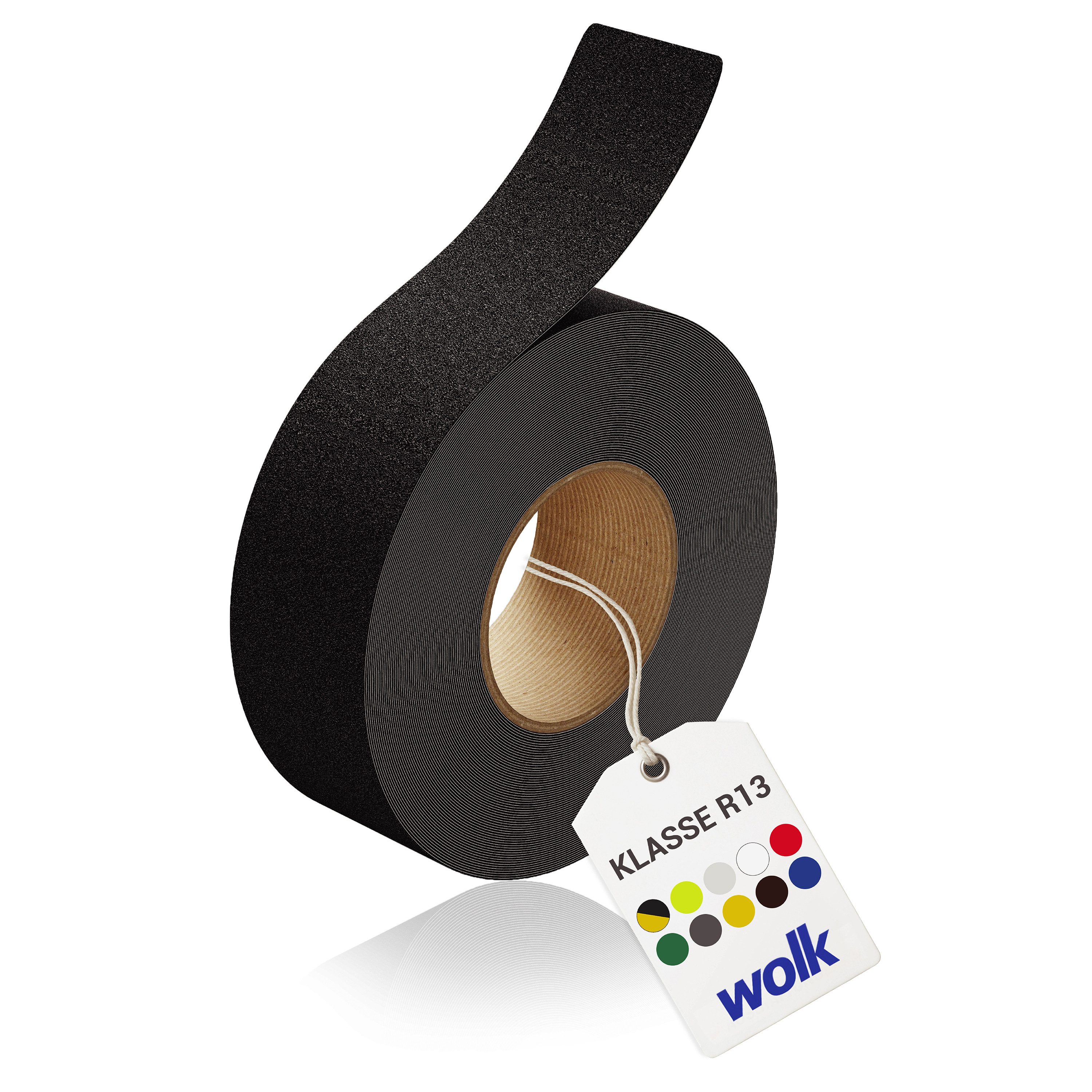 wolk Klebeband Antirutschband, Farbe: schwarz, 10,0 cm x 18,3 m (BxL)