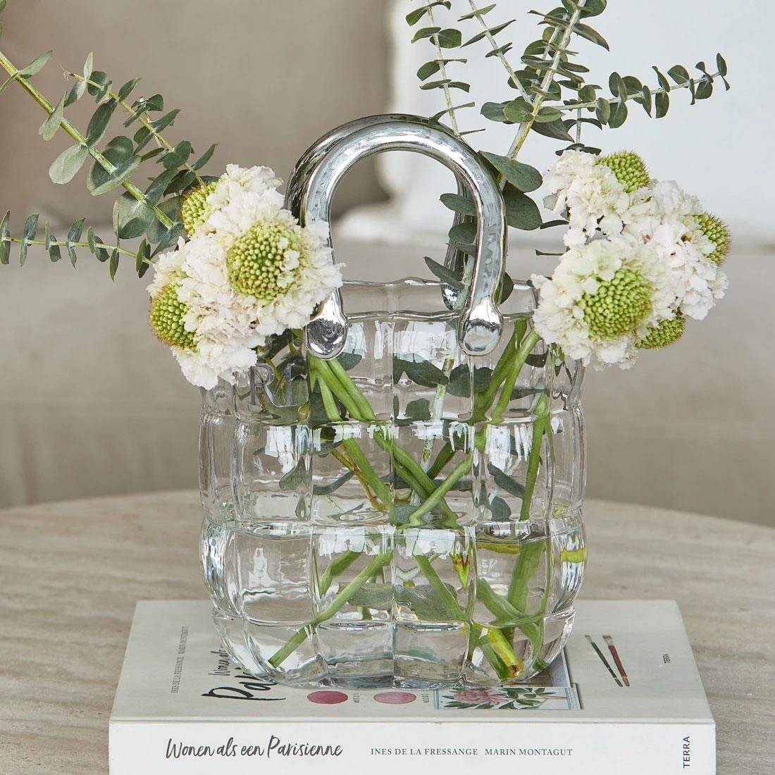 Rivièra Maison Dekovase Vase Tasche Lovely Bag Vase Glas (27cm) günstig online kaufen