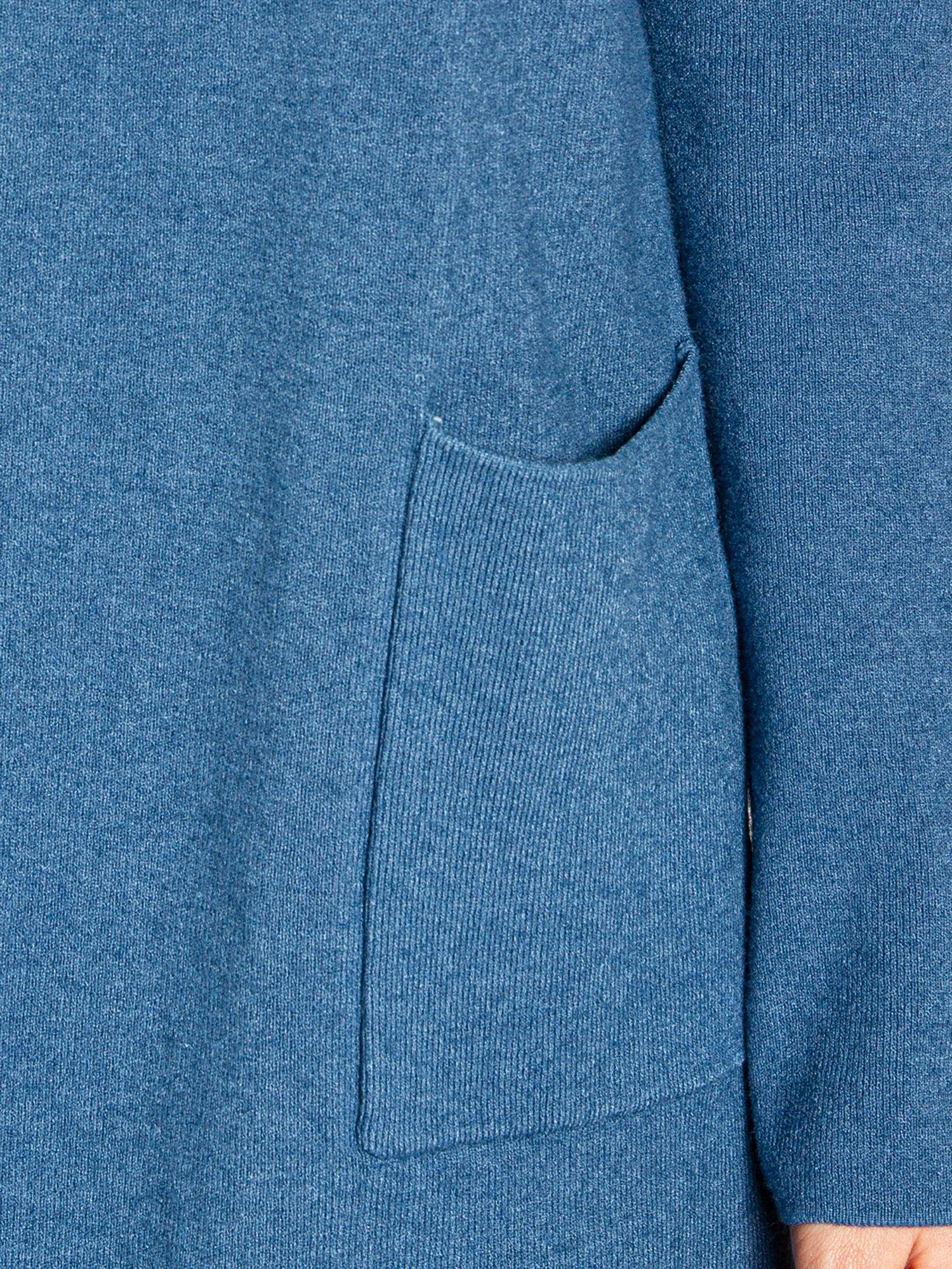 Cardigan eleganter Strickjacke blau sportlich Caspar Damen STJ023 langer jeans