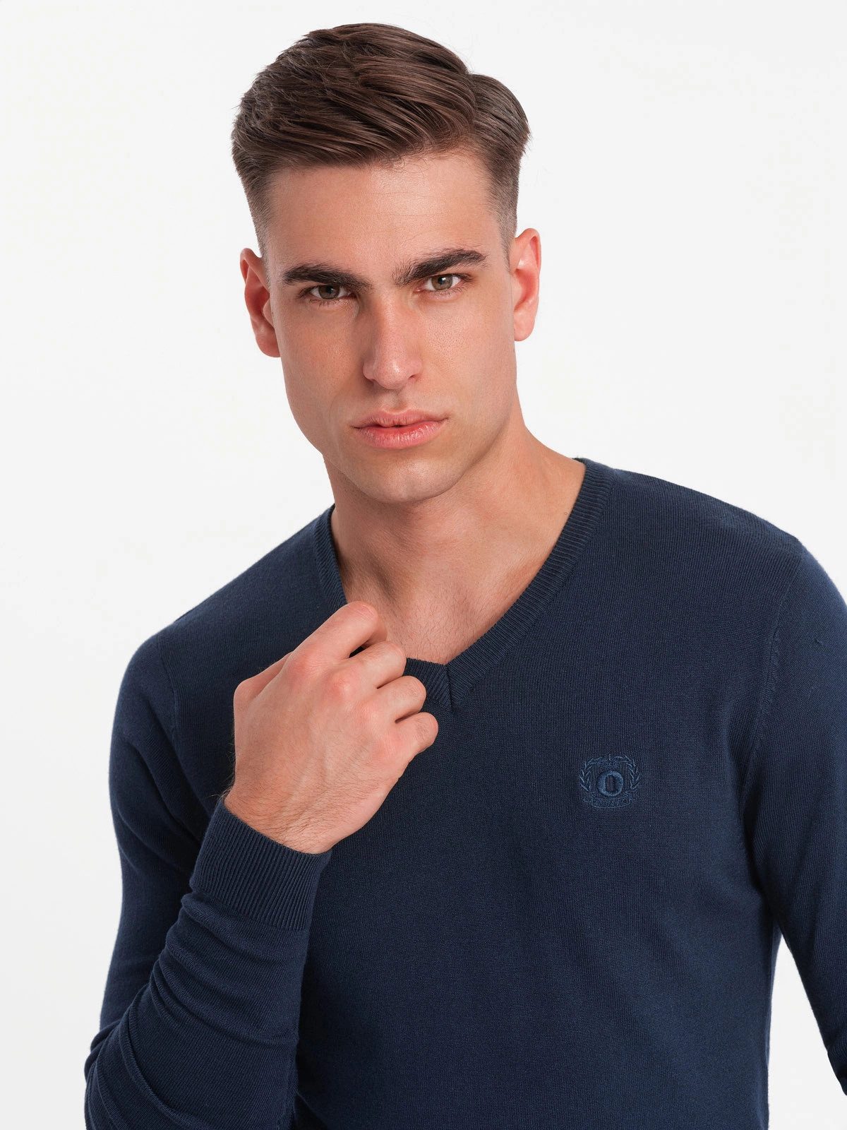 OMBRE V-Ausschnitt-Pullover Eleganter Herrenpullover mit V-Ausschnitt günstig online kaufen