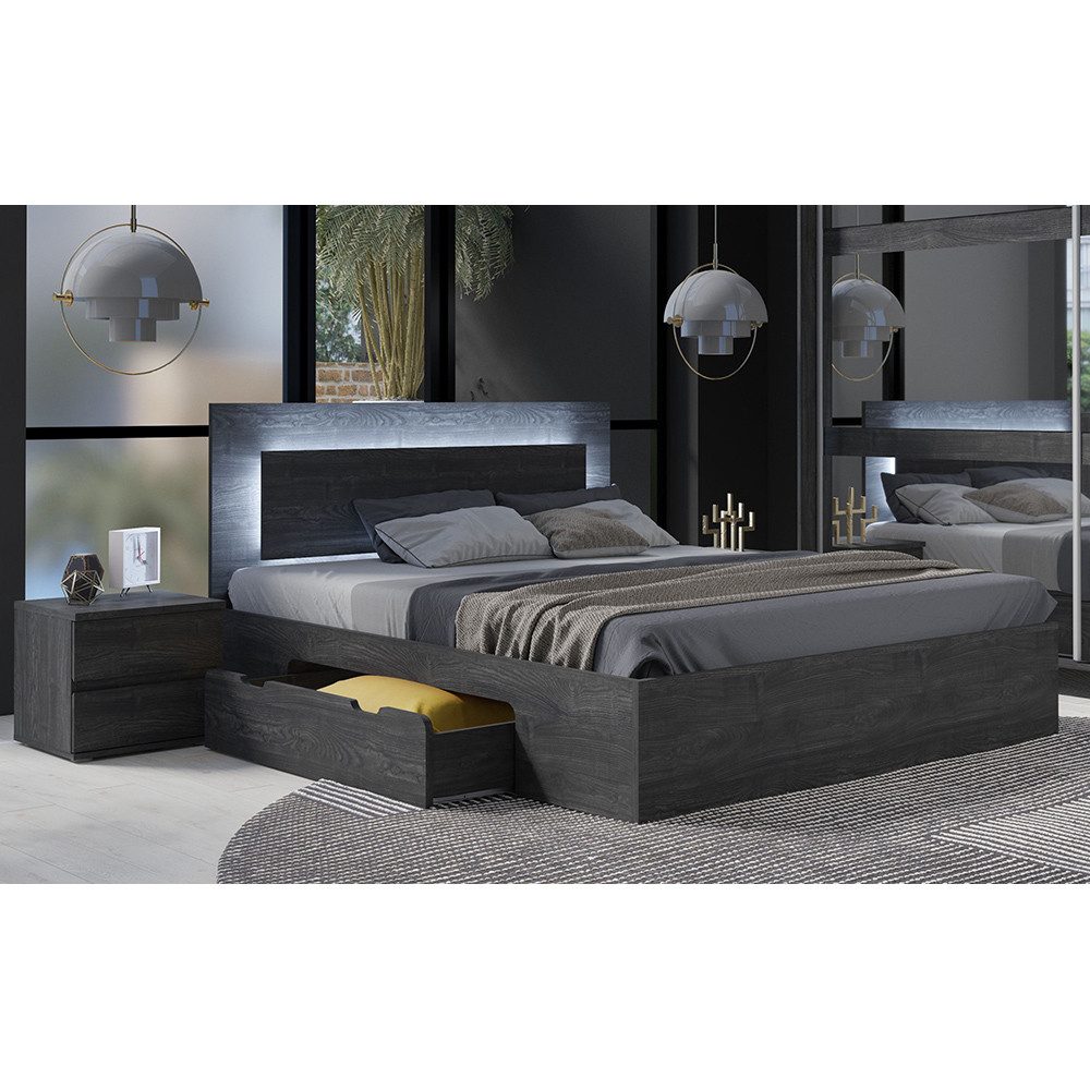 Lomadox Schlafzimmer-Set TORTONA-166, (Spar-Set, 3-tlg., Bettgestell Nachtt günstig online kaufen
