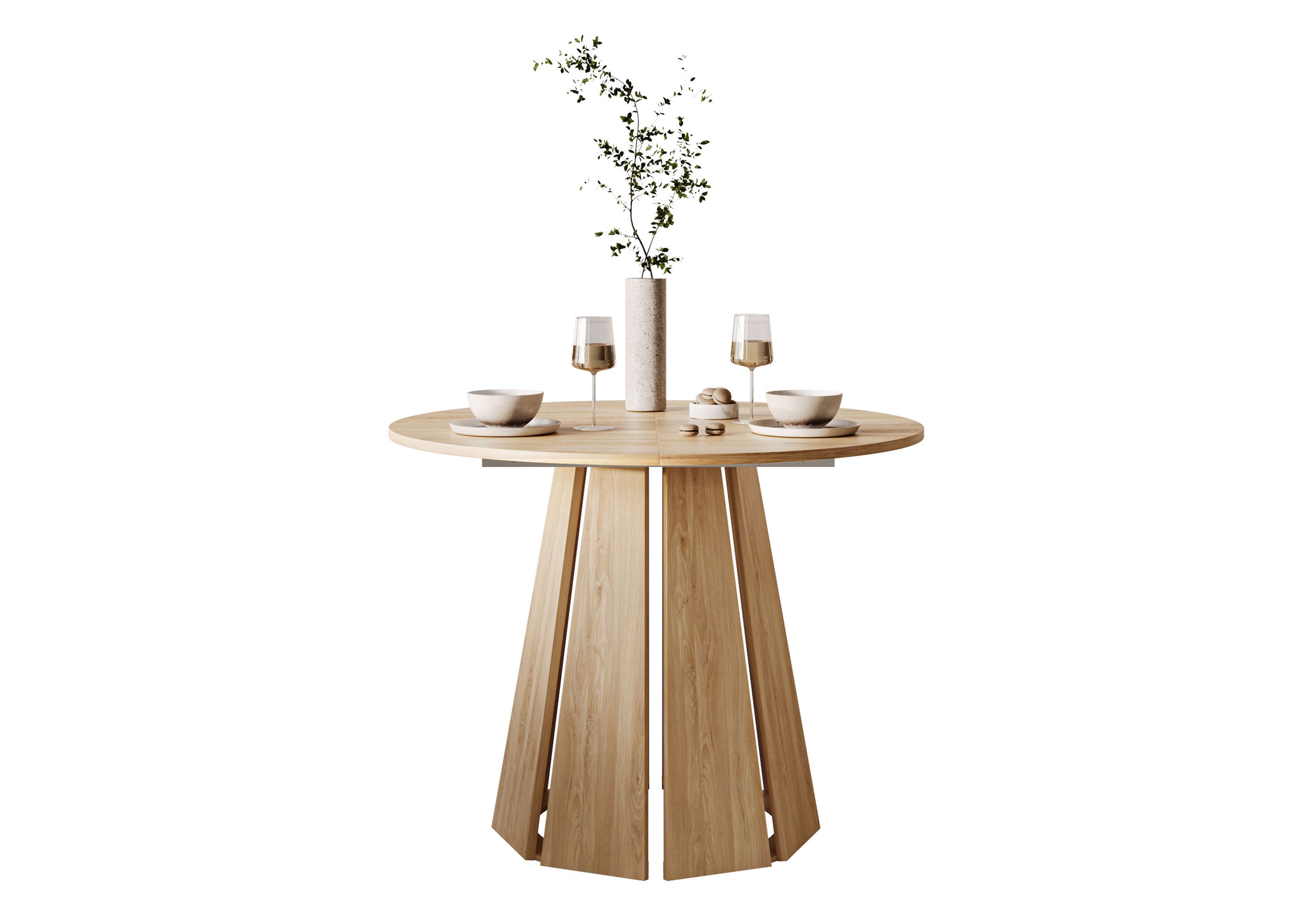 Lookway Esstisch SILVA, ausziehbar (1 Tisch), Durchmesser: ø 100 cm