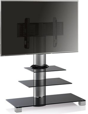 VCM TV Standfuß Fernsehschrank Alu Glas Rack Amalo Max TV-Ständer, (1-tlg)