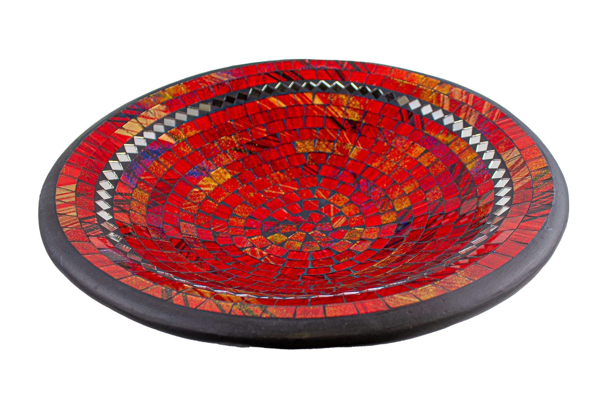 WORU Dekoschale Handgefertigte Mosaikschale – rund, Ø 37 cm, sieben Farben
