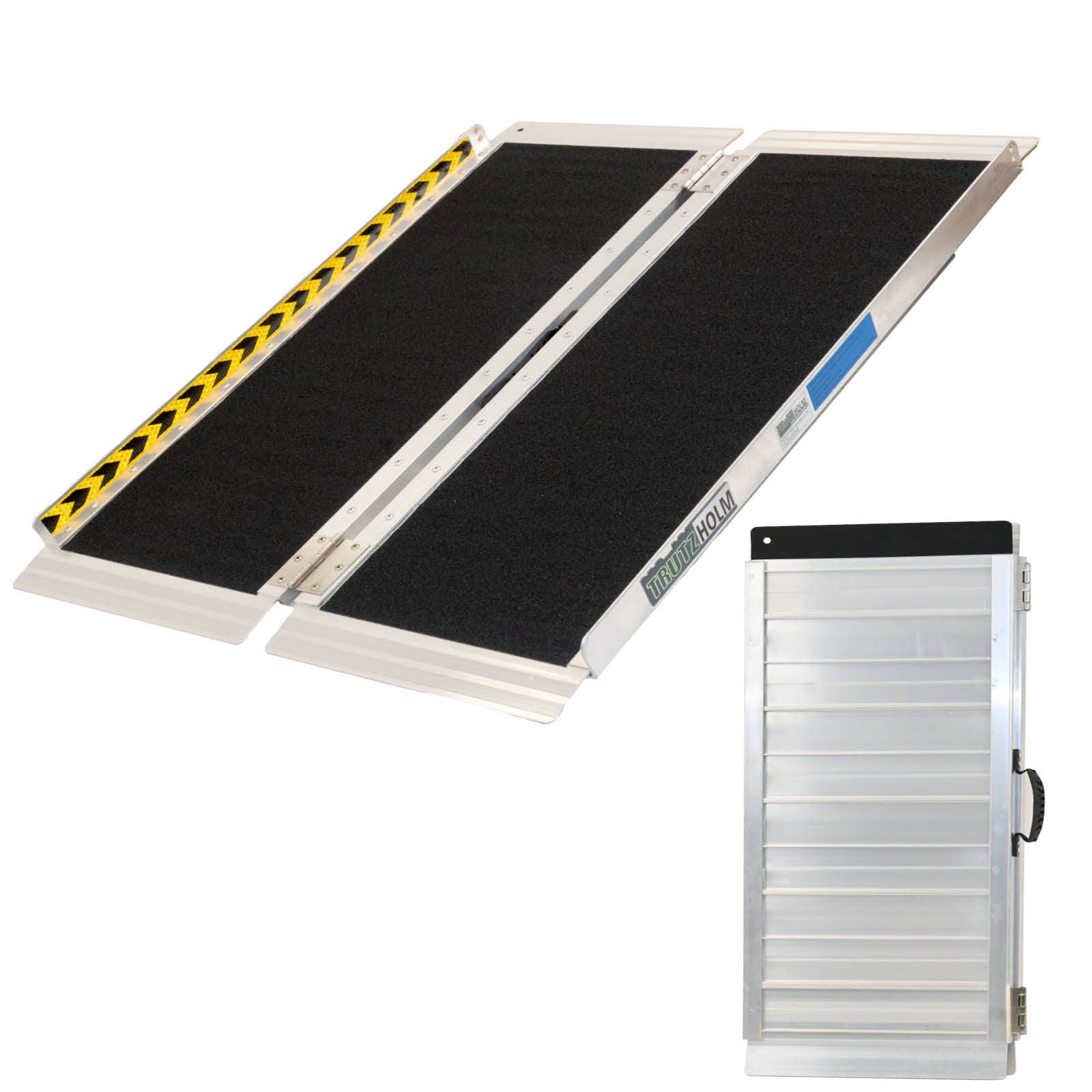 TRUTZHOLM Auffahrrampe Rollstuhlrampe klappbar 91 cm Traglast 272 kg Alu grau schwarz (set, 1-St), beschichtet