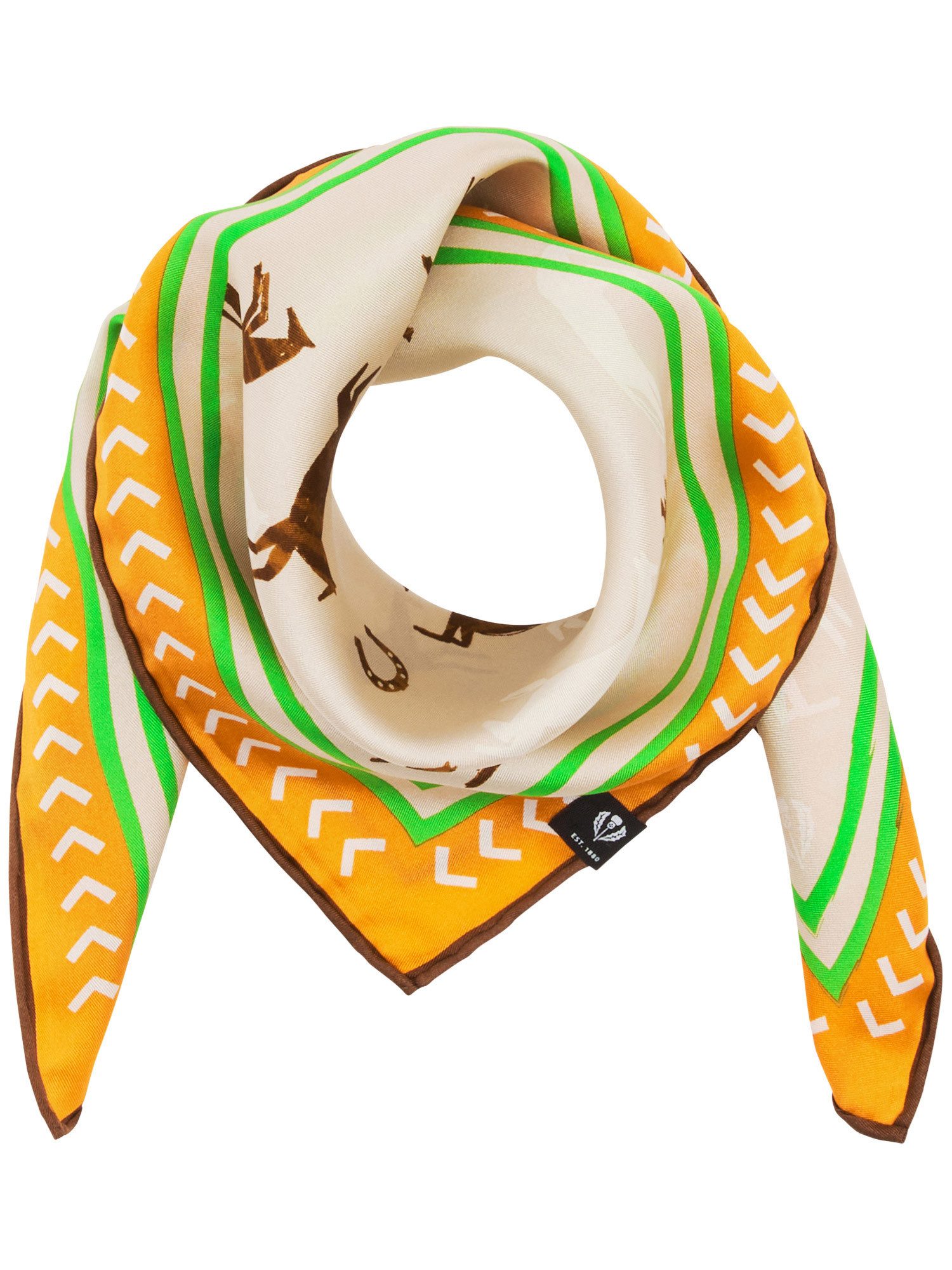 Fraas Nickituch Nickituch mit Pferde-Design aus reiner Seide, (1)