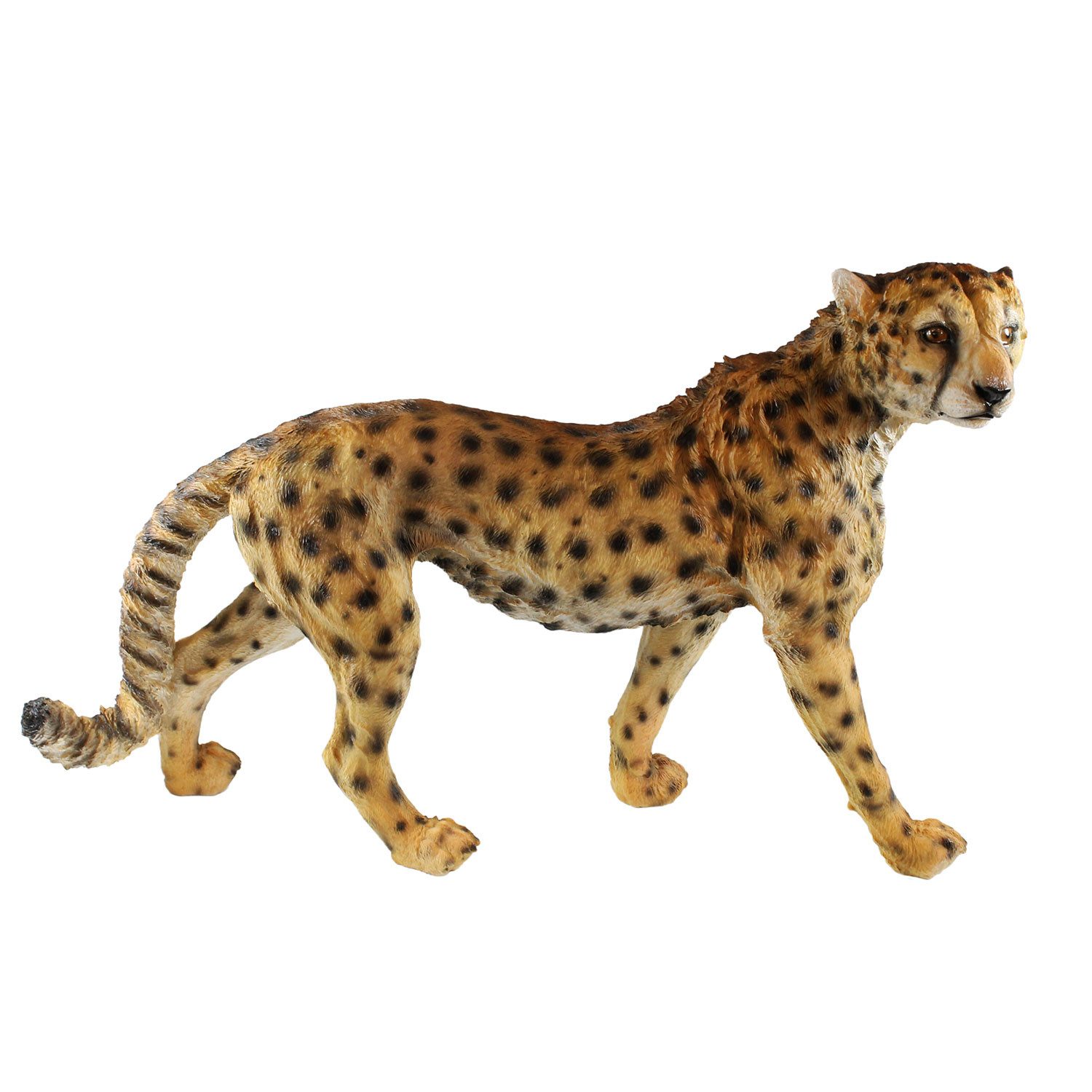 colourliving Tierfigur Lebensechte Gepard Figur stehend – Handbemalte Deko für Haus & Garten (1 St), ein echter Hingucker, der Respekt und Bewunderung erweckt