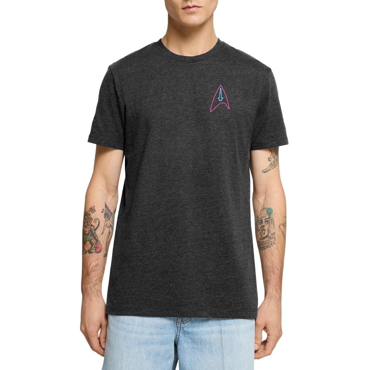 T-Shirt Star Trek Discovery Neon Abzeichen Männer Premium T-Shirt