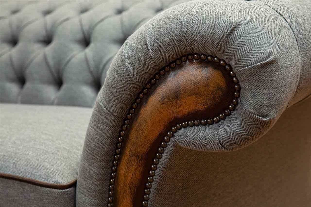 Textil Möbel In Polster, JVmoebel Couch Grau Moderne Sofas Luxus Made Stoff Sofa Europe Dreisitzer