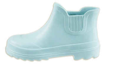 dynamic24 Gummistiefelette Damen Gartenstiefel ultraleicht Stiefeletten Gummistiefel Schuhe Regenstiefel hellblau