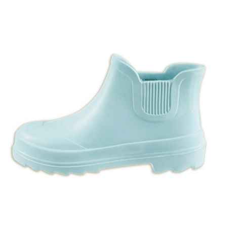 dynamic24 Gummistiefelette Damen Gartenstiefel ultraleicht Stiefeletten Gummistiefel Schuhe Regenstiefel hellblau