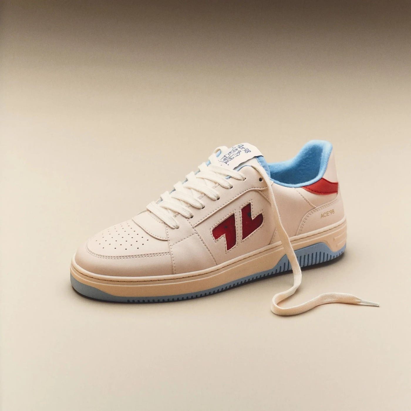 Zeta Ace 98 creamweiss/blau/rot Damen Sneaker