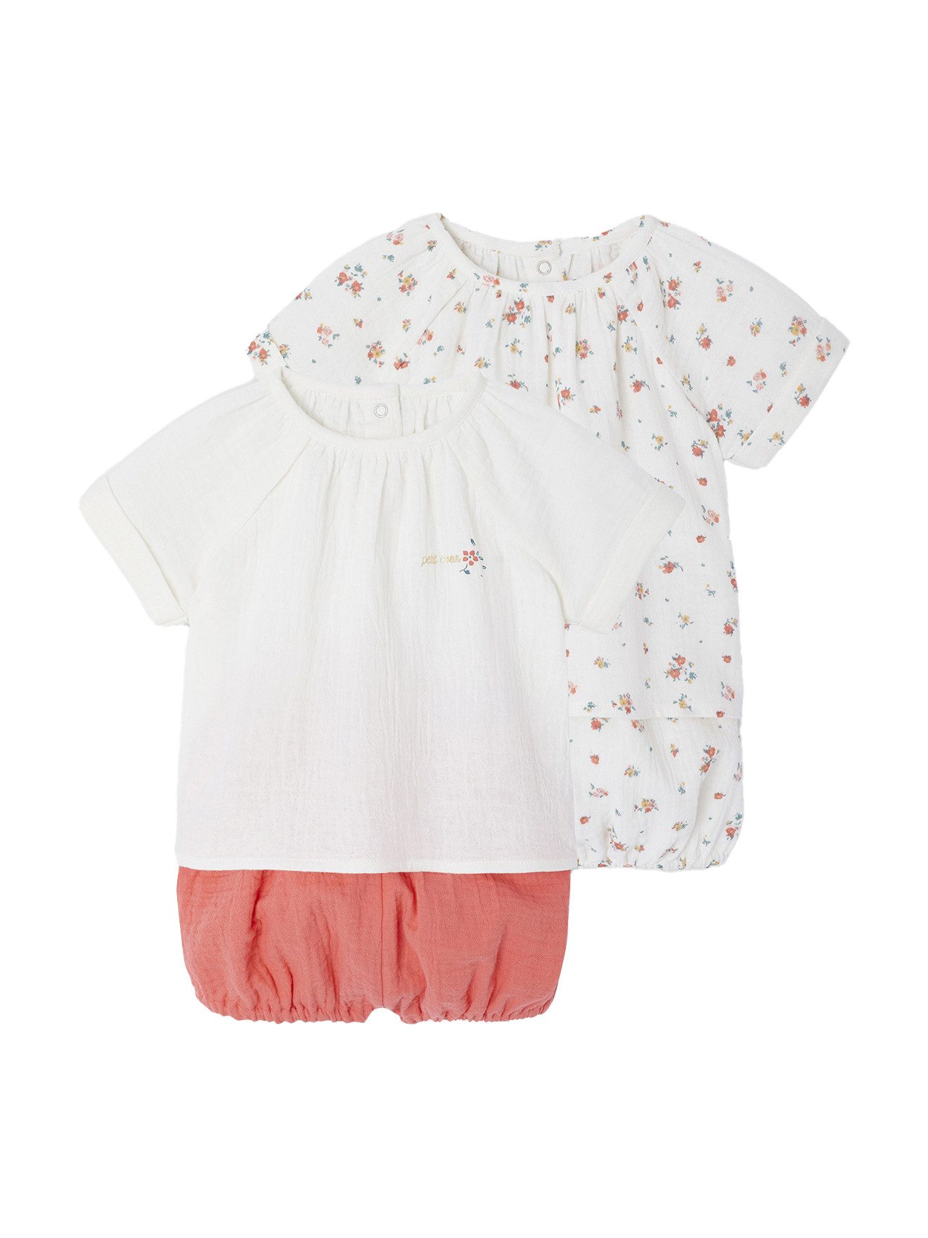 Schlafanzug 2er-Pack kurze Baby Schlafanzüge aus Musselin