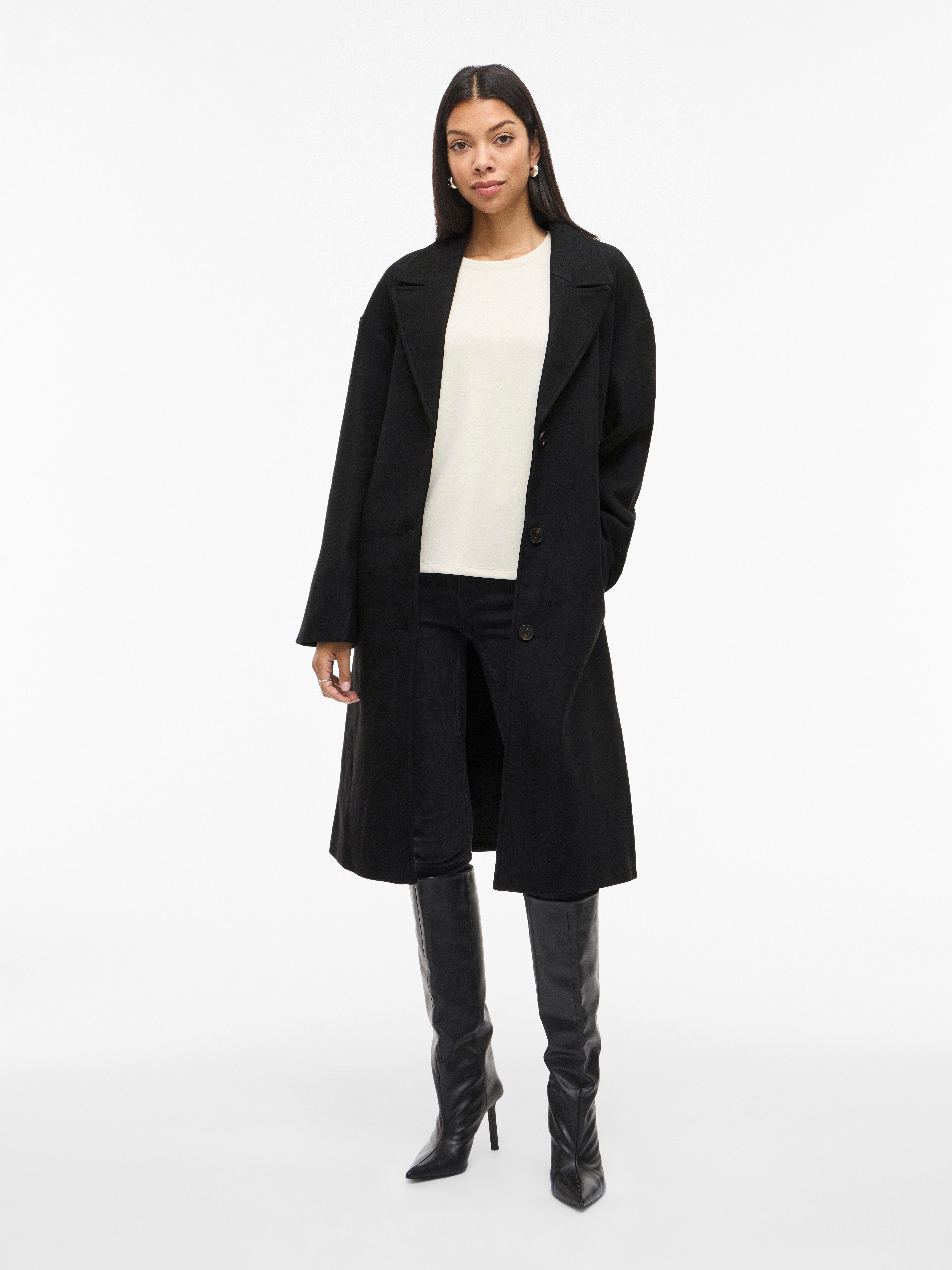 Vila Langmantel VICLAUDIA L/S LONG COAT - NOOS