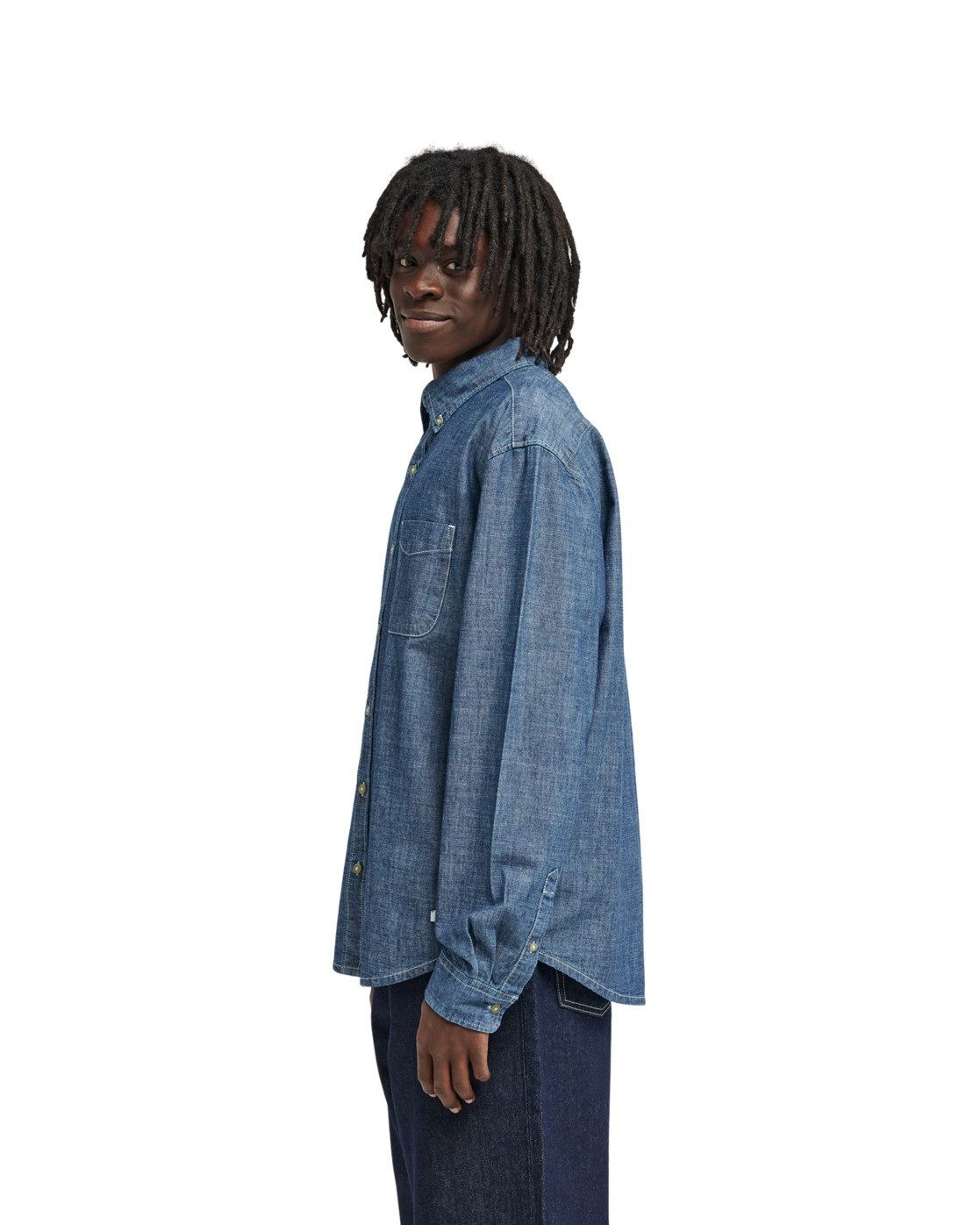 Element Langarmhemd Button Down Regular Chambray
