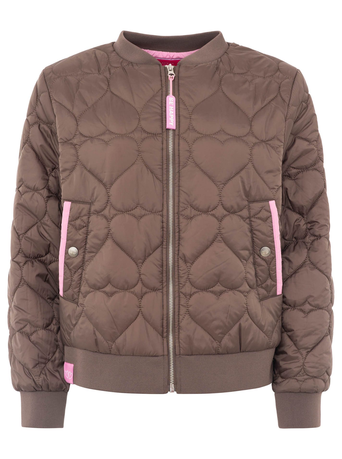 Zwillingsherz Steppjacke Bomberjacke mit gesteppten Herzen, mit Taschen und Reißverschluss