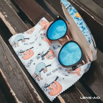 Lens-Aid 5er-Set Design Mikrofasertücher mit Tier-Design Mikrofasertuch (verschiedene Tierdesigns, 5-tlg., schonende Reinigung von Kamera, Objektive, Smartphone, Tablet, Brille)