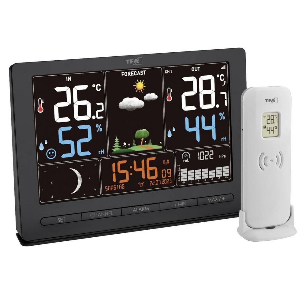 TFA Dostmann Funk-Wetterstation 35.1118.01 Wetterstation (Notstromversorgung)