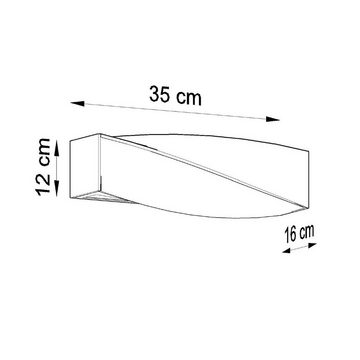 SOLLUX lighting Wandleuchte SIGMA, ohne Leuchtmittel, Das Oberteil scheint