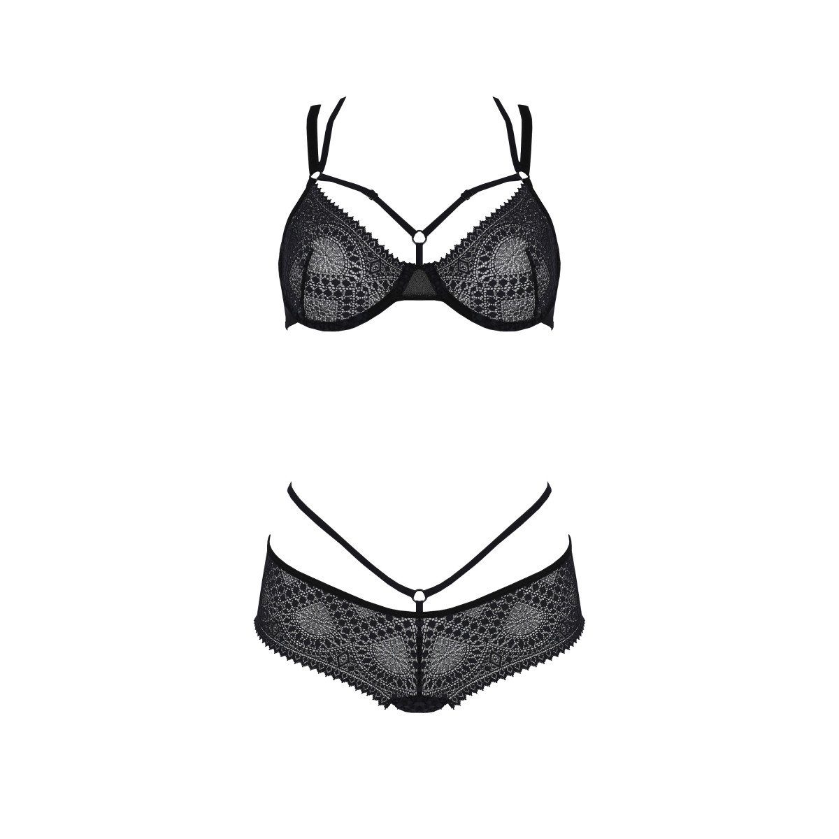 ECO Passion Collection black 2pcs Drosera (L/XL,S/M,XXL) Set: PE Schalen-BH bikini Eco - set